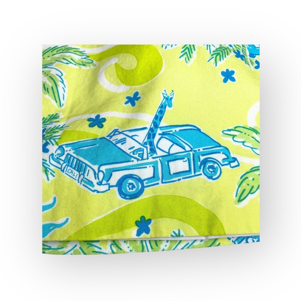 HTF: Lilly Pulitzer ✦ Cruising Monkey Skirt ✦ Yellow Blue Print ✦ 6P Petite 4 6 - Picture 4 of 16